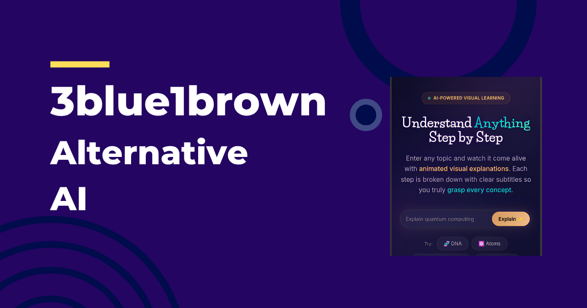 3Blue1Brown Alternative AI