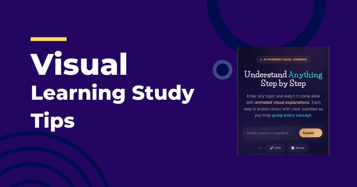 Visual learning study tips